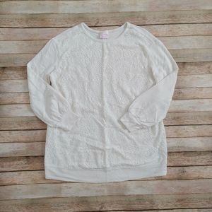 Lace Plush Maternity Sweater